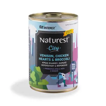Pet Interest Naturest Gourmet City Venison Chicken and Broccoli Canned Food 400g