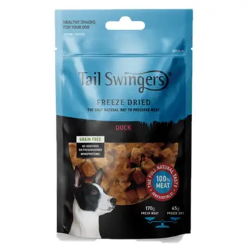 Pet Interest Tail Swingers Freeze Dried Duck Dog Treats 45g