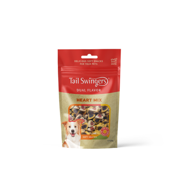 Pet Interest Tail Swingers Dual Flavor Heart Mix with meat and fish 125g