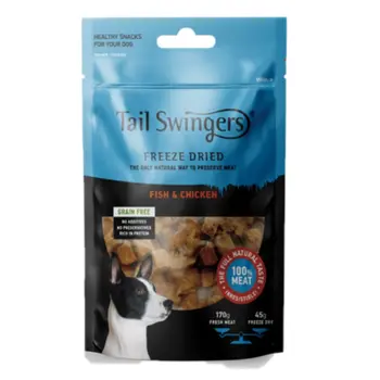Pet Interest Tail Swingers Freeze Dried Fish & Chicken Dog Treat 45g