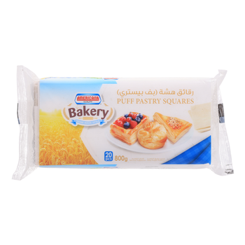 Americana Bakery Puff Pastry Square 800g