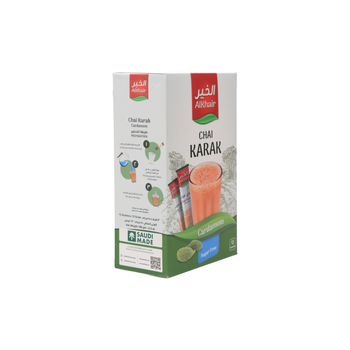 Alkhair Cardamom Chai Karak Tea Sugar-Free 12x15g