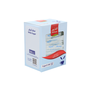 Alkhair White Sugar Packets 100x5g