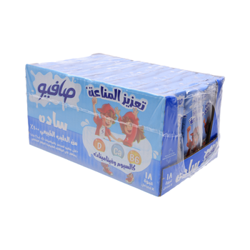 صافيو حليب سادة 18×185مل