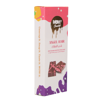 Wow! Angel Hair Milk Chocolate With Pink Cotton Candy 70g