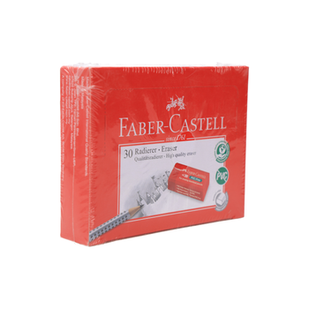 Faber Castell PVC-Free Red Erasers 30 Pieces