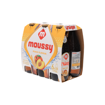 Moussy Peach Non-Alcoholic Malt Beer 6x330ml