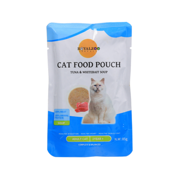 رويال زو كيس طعام قطط بالتونة وفليه السمك الأبيض 85جرام