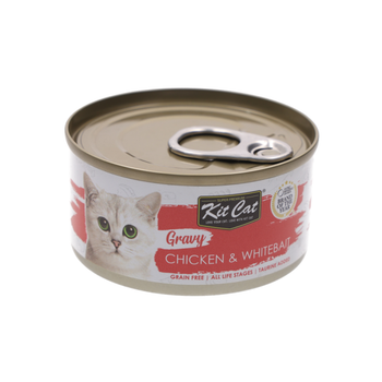 كت كات طعام رطب للقطط بالدجاج والوايت بيت في المرق 70جرام