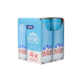 Evian Sparkling Water 4×330Ml
