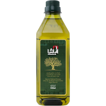 الباشا مزيج من زيت الزيتون الممتاز وزيت دوار الشمس مع زيت الزيتون البكر الممتاز 500مل