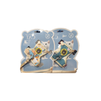 Pets Time Adjustable Plaid Harness With Various Designs And Colors 50g