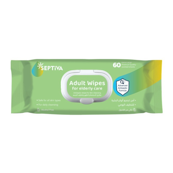 Septiva Premium Adult Wipes 60 Pieces