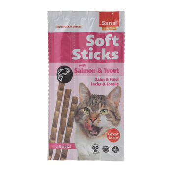 سنال مكافآت أعواد السالمون للقطط 3×15 جم