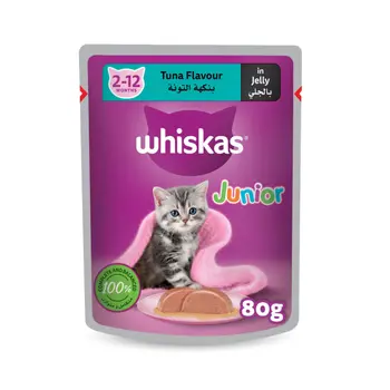 Whiskas Junior Tuna in Jelly Wet Kitten Food Pouch 80g