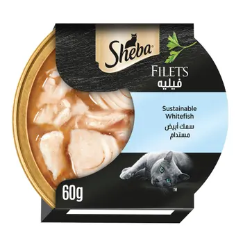 Sheba Cat Food Sustainable White Fish Filets 60g