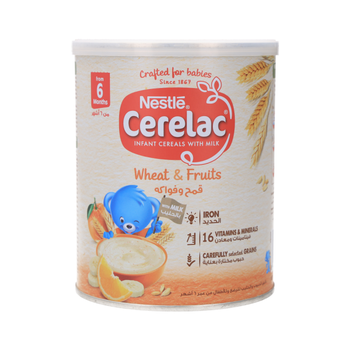 نستله سيريلاك بالقمح والفواكه للرضع من عمر 6 شهور 400جرام