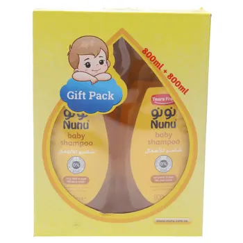 Nunu Tears-Free Baby Shampoo 2x800ml