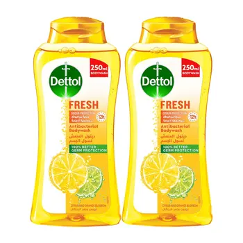 Dettol Fresh Antibacterial Shower Gel 2x250Ml