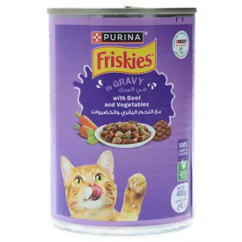 Friskies Beef & Chicken Cat Food in Gravy 400g