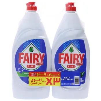 فيري بلس صابون سائل غسيل الأطباق مضاد للبكتيريا 2×800مل