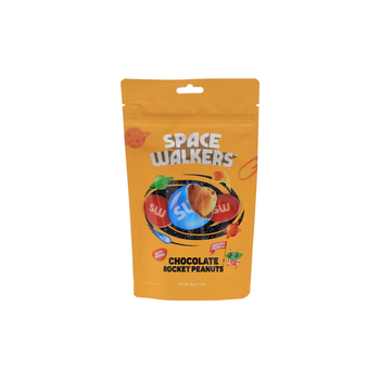 رواد الفضاء حبات الفول السوداني مغطاة بالشوكولاتة بالحليب وغلاف سكري هش ملون 90جرام