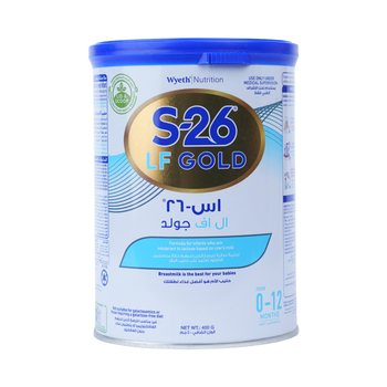 اس-26 ال اف جولد حليب اطفال منذ الولادة حتى 12 شهر 400جرام