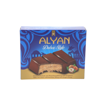 Alyan Dubai Style Crunchy Knafeh And Hazelnut Chocolate Milk Chocolate 100g