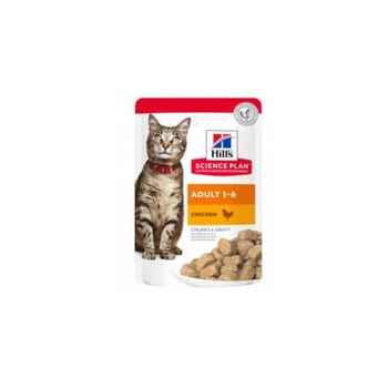 Hills Wet Food For Adult Cats With Chicken In Gravy 85g