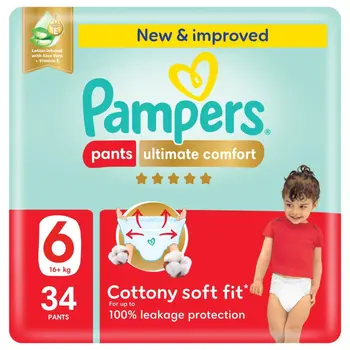 Pampers Ultimate Comfort Diapers 16+kg 34 Pieces