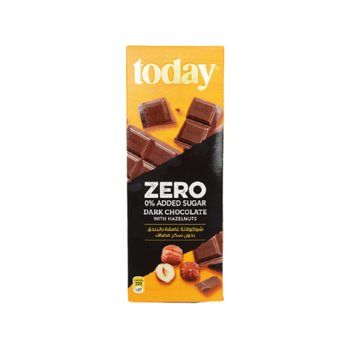 Today Zero Milk Chocolate Hazelnut 60g
