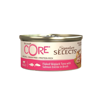 Wellness Core Wet Cat Food Skipjack Tuna Fillets with Salmon in Gravy 79g