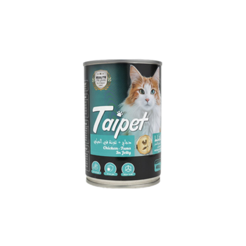 Taipet Wet Cat Food with Chicken and Tuna in Jelly 400g