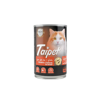 Taipet Wet Cat Food with Chicken and Carrots in Gravy 400g