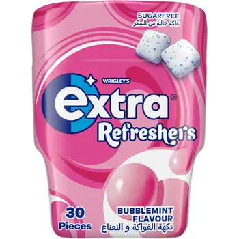 Extra Gum Refreshers Bubblemint Sugar Free Chewing Gum 30Pieces