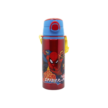 Stor The Amazing Spiderman Aluminium Pop Up Water Bottle With Strap Multicolour 730Ml