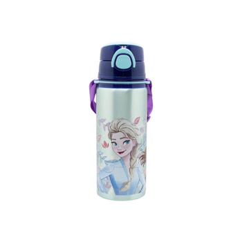 Stor Frozen Snowy Tale Aluminium Pop Up Water Bottle With Strap Multicolour 730Ml