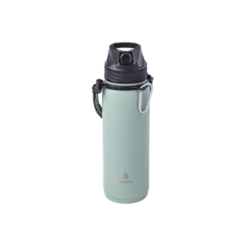 Manna Zenith Water Bottle With Straw And Carrying Strap Green And Black 32Oz