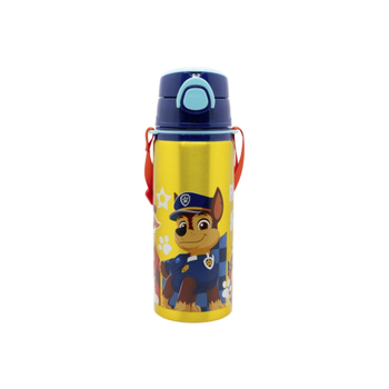 Stor Paw Patrol Rescue Pups Aluminium Pop Up Water Bottle With Strap Multicolour 730Ml