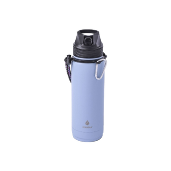 Manna Zenith Water Bottle With Straw And Carrying Strap Blue And Black 32Oz