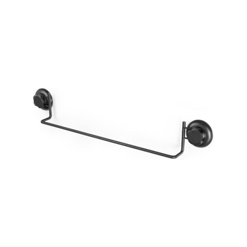 Compactor Bestlock Suction Cup Wall Mounted Towel Rail Black 9×60.6×6.5Cm
