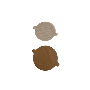 Nostik 2 Piece Round Air Fryer Liner Set Beige And Brown 25.5Cm