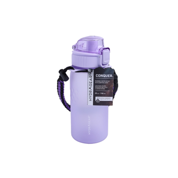 Hydragear Conquer Reusable Water Bottle With Carrying Strap Lilac 740Ml