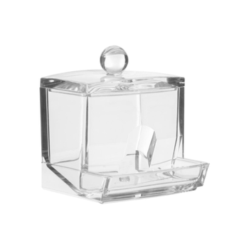 5 Simply Smart Selena Elegant Design Cotton Swab Dispenser Clear 9.9 × 8.1 × 9.3Cm