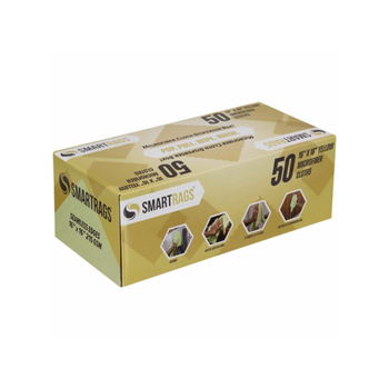 Monarch  Seamless Edge ReusableLintFree Microfiber Cloth Yellow 16×16 Inch 50Pieces