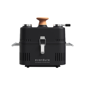 Everdure Cube 360 Portable Charcoal Grill With Hood And Thermometer Black 31.6×27.4×38.4 Cm 1Piece