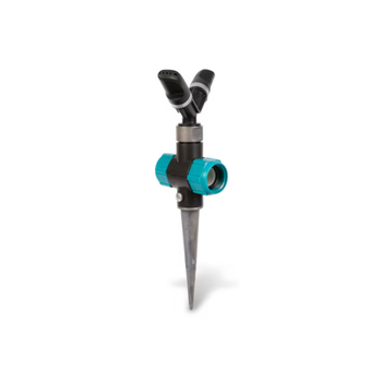 Gilmour Adjustable Whirler Sprinkler With Spike Base Black And Aqua 25.4×15.2×4.1 Cm 1Piece