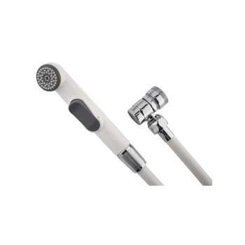 KistenmacherTravel Shattaf With Automatic Diverter White And Grey 5×24×27 Cm 1Piece