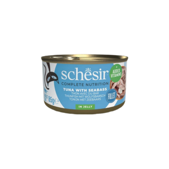 Schesir Wet Cat Food with Tuna and Seabass in jelly 85g