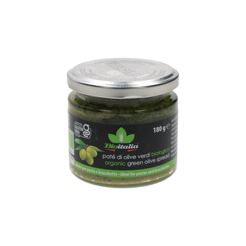 BIO ITALIA Organic Green Olive Spread - Gluten Free 180g